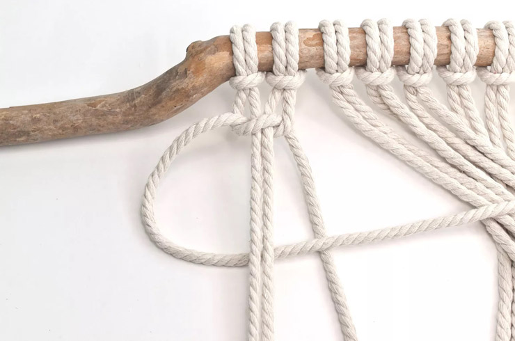 ساخت پرده مکرومه بافی