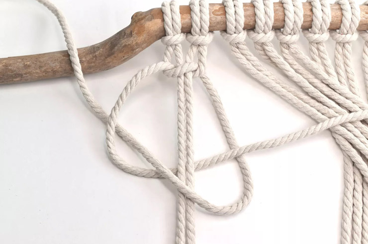 ساخت پرده مکرومه بافی