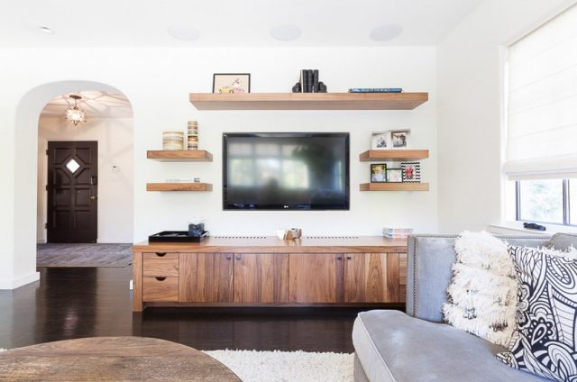 تزئین دیوار پشت تلویزیون