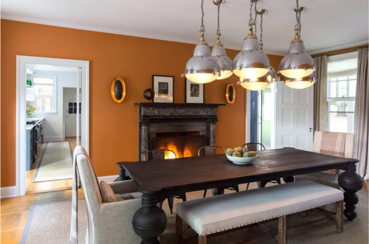 ترکیب رنگی‌های گرم برای دکوراسیون