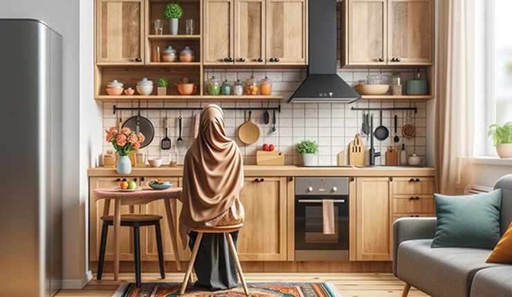 دکوراسیون آشپزخانه کوچک بدون اپن