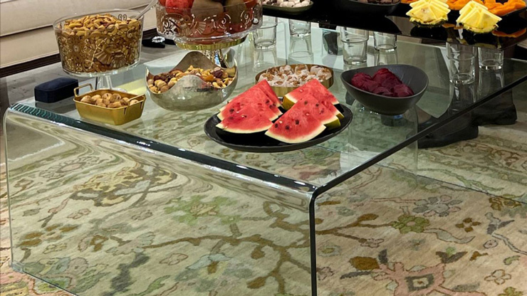 میز جلو مبلی شیشه ای